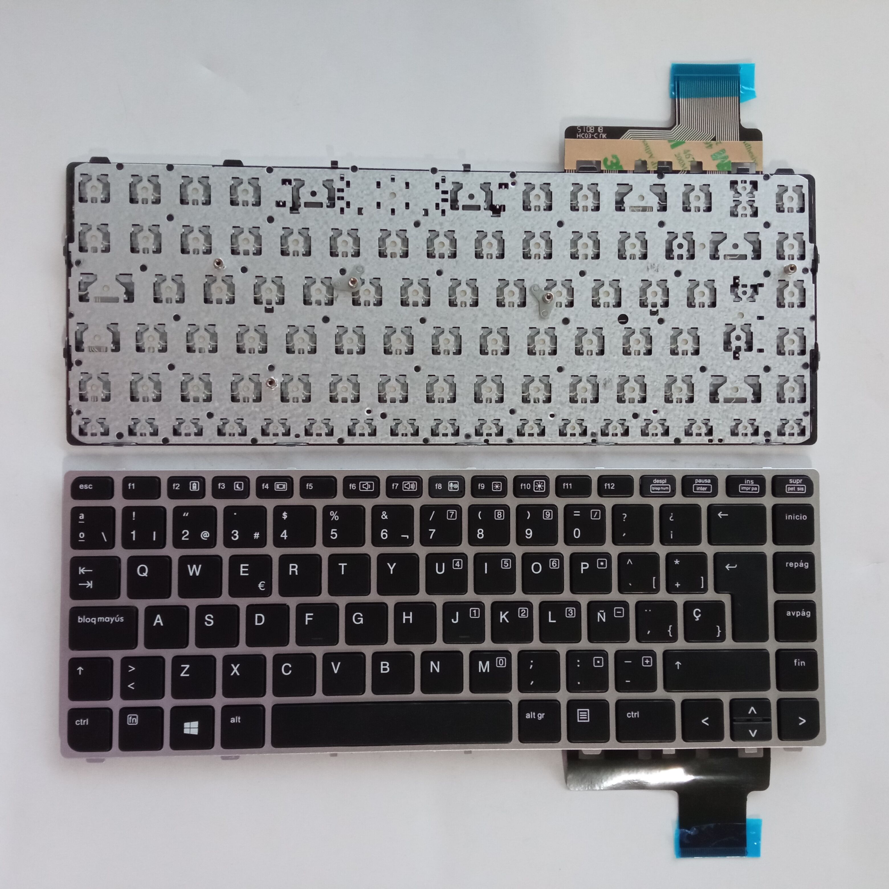 Picture of New Replacement Laptop Keyboard For HP 9470M/9480M SILVER FRAME BLACK (OEM) SP Layout